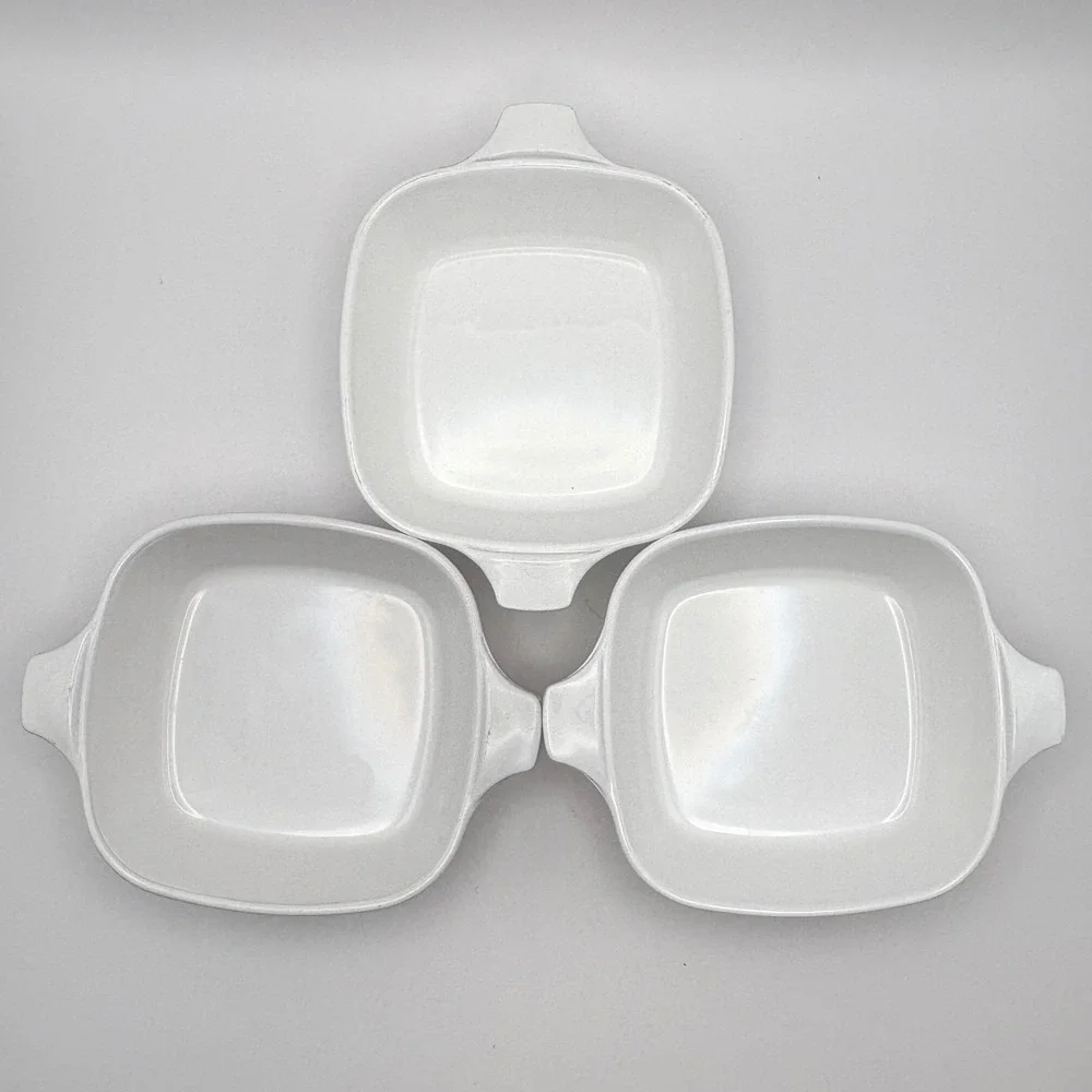 Vtg Corning Ware Blue Cornflower P-41 Petite Pan Casserole Set 3 W/ Lids‎ 1.75 C